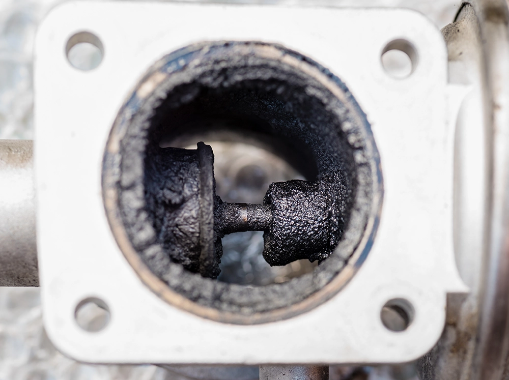 Clogged EGR valve from diesel vehicle