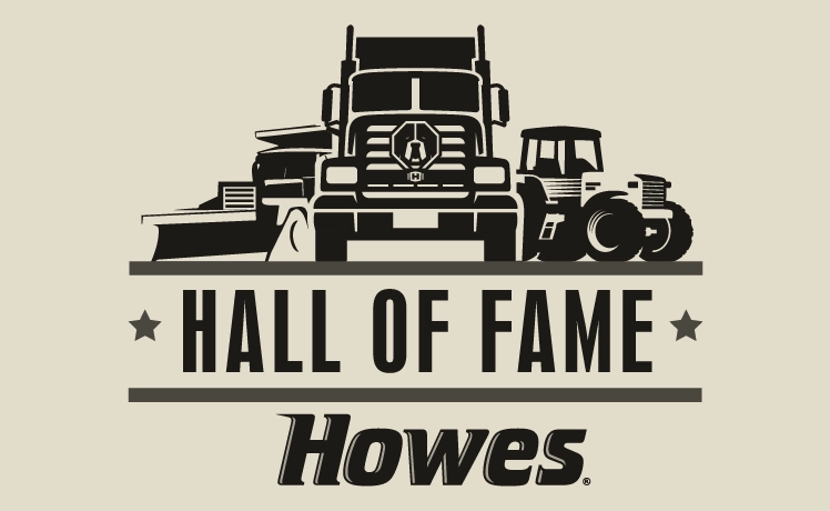 Howes Hall of Fame logo consisting of construction vehicle, semi-truck, and tractor over the words Howes Hall of Fame